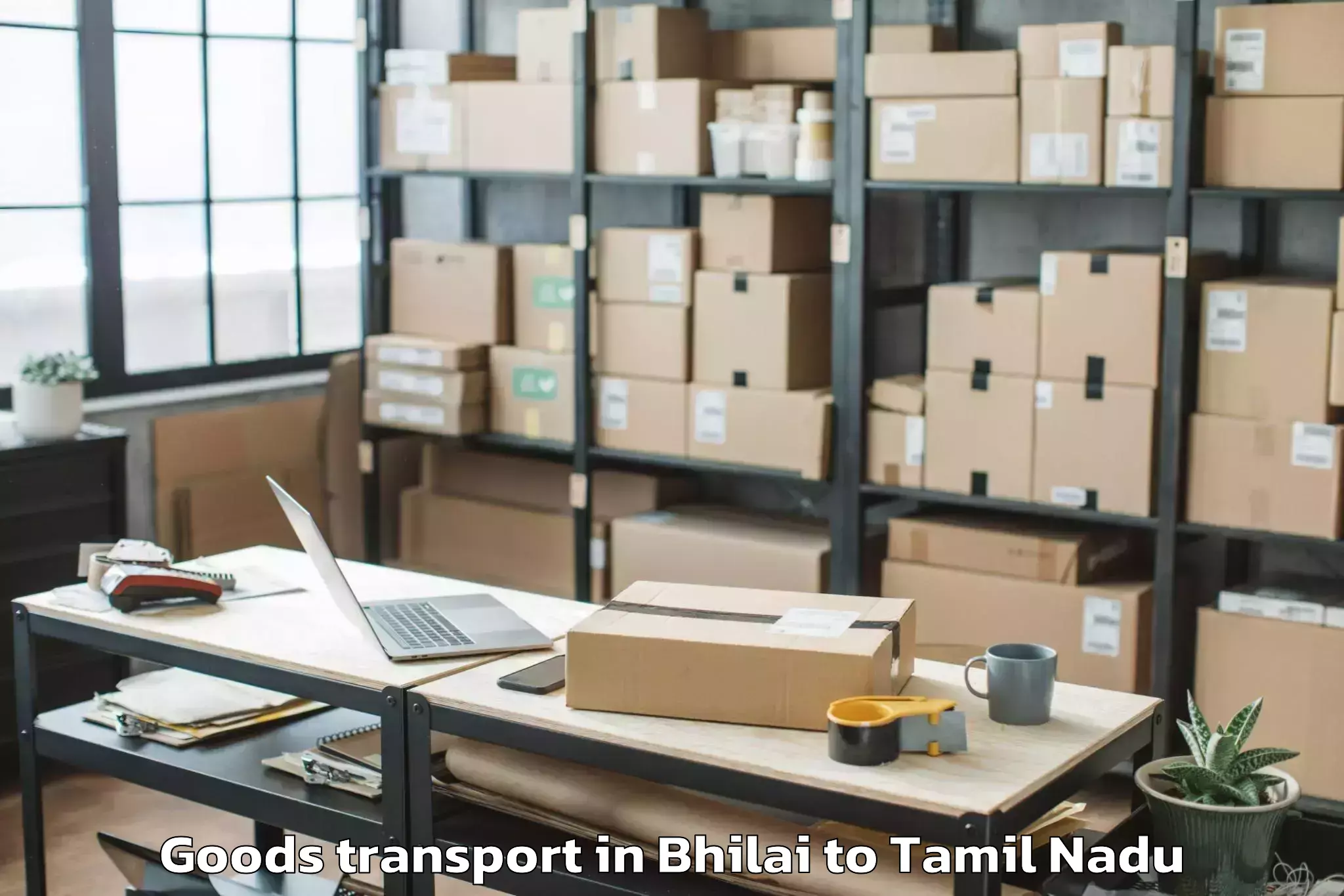 Hassle-Free Bhilai to Podaturpet Goods Transport